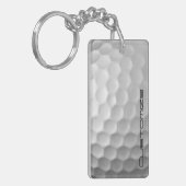 Golfball mit Personalisiertem Text Schlüsselanhänger (Vorderseite links)