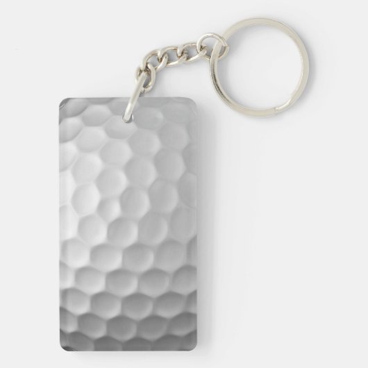 Golfball mit Personalisiertem Text Schlüsselanhänger (Rückseite)