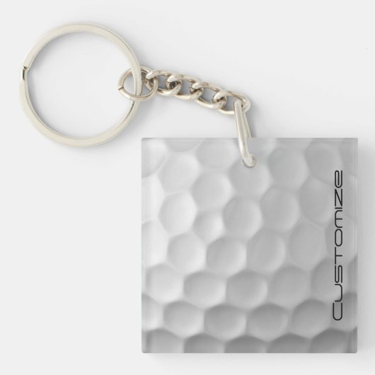 Golfball mit Personalisiertem Text Schlüsselanhänger (Vorderseite)