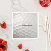 Golfball mit Personalisiertem Text Serviette (Beispiel)