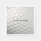 Golfball mit Personalisiertem Text Serviette (Vorderseite)