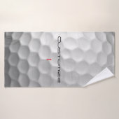Golfball mit Personalisiertem Text und Nummer Badehandtuch (Badehandtuch)