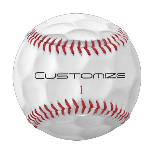 Golfball mit Personalisiertem Text und Nummer Baseball (Vorderseite)