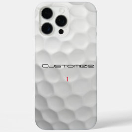 Golfball mit Personalisiertem Text und Nummer iPhone 16 Pro Max Hülle