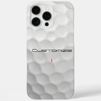 Golfball mit Personalisiertem Text und Nummer iPhone 16 Pro Max Hülle