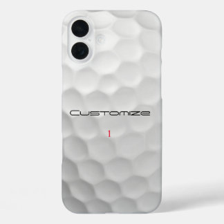 Golfball mit Personalisiertem Text und Nummer iPhone 16 Plus Hülle