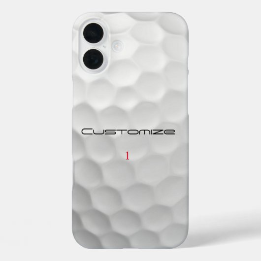 Golfball mit Personalisiertem Text und Nummer Case-Mate iPhone Hülle (Rückseite)