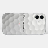 Golfball mit Personalisiertem Text und Nummer Case-Mate iPhone Hülle (Rückseite (Horizontal))