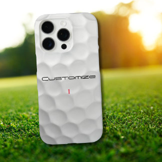 Golfball mit Personalisiertem Text und Nummer iPhone 16 Pro Hülle