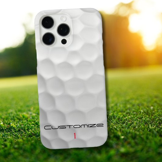 Golfball mit Personalisiertem Text und Nummer Case-Mate iPhone Hülle