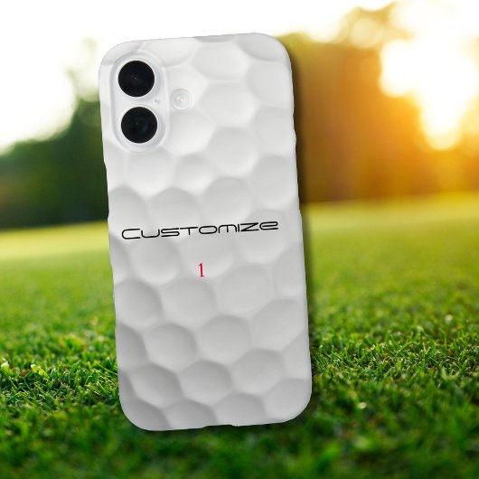Golfball mit Personalisiertem Text und Nummer Case-Mate iPhone Hülle