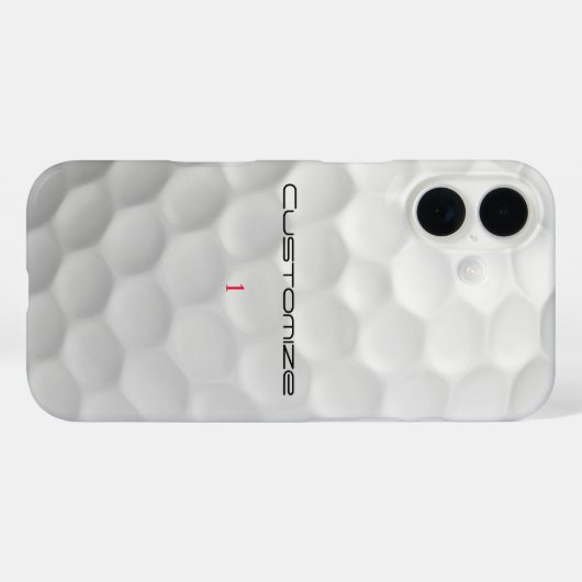 Golfball mit Personalisiertem Text und Nummer Case-Mate iPhone Hülle (Rückseite (Horizontal))