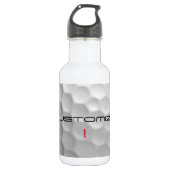 Golfball mit Personalisiertem Text und Nummer Edelstahlflasche (Vorderseite)