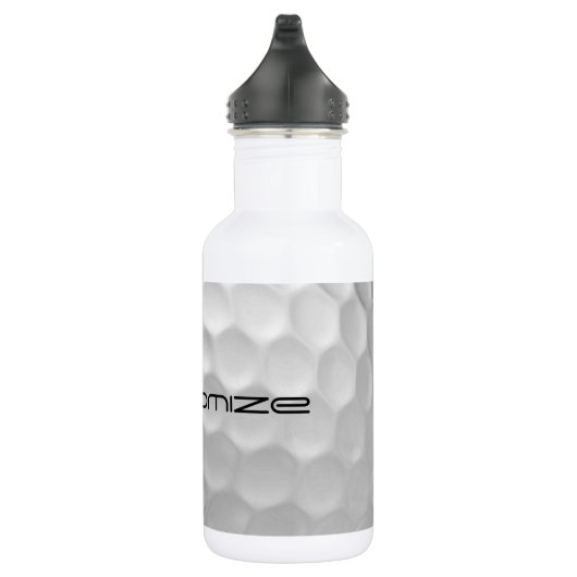 Golfball mit Personalisiertem Text und Nummer Edelstahlflasche (Rechts)