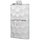 Golfball mit Personalisiertem Text und Nummer Flachmann (Links)