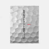 Golfball mit Personalisiertem Text und Nummer Fleecedecke (Vorderseite)