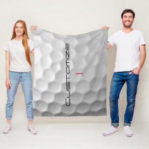 Golfball mit Personalisiertem Text und Nummer Fleecedecke