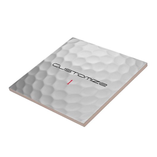 Golfball mit Personalisiertem Text und Nummer Fliese (Seite)