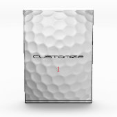 Golfball mit Personalisiertem Text und Nummer Fotoblock (Vorderseite)