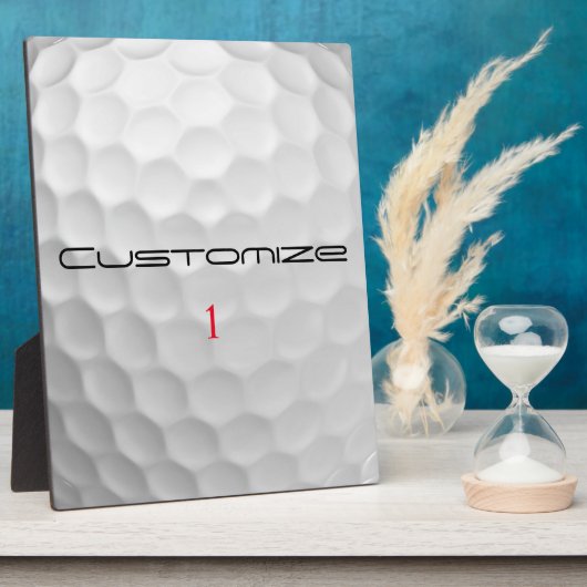 Golfball mit Personalisiertem Text und Nummer Fotoplatte (Seite)