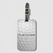 Golfball mit Personalisiertem Text und Nummer Gepäckanhänger (Vorderseite Vertikal)