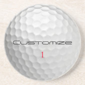 Golfball mit Personalisiertem Text und Nummer Getränkeuntersetzer (Vorne)