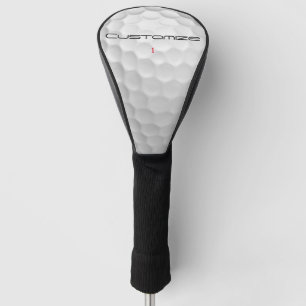 Golfball mit Personalisiertem Text und Nummer Golf Headcover