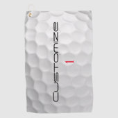 Golfball mit Personalisiertem Text und Nummer Golfhandtuch (Vorderseite)