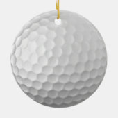 Golfball mit Personalisiertem Text und Nummer Keramik Ornament (Hinten)