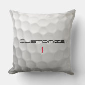 Golfball mit Personalisiertem Text und Nummer Kissen (Vorderseite)