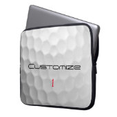 Golfball mit Personalisiertem Text und Nummer Laptopschutzhülle (Vorderseite Links)