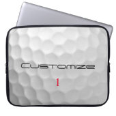 Golfball mit Personalisiertem Text und Nummer Laptopschutzhülle (Vorderseite)
