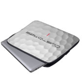 Golfball mit Personalisiertem Text und Nummer Laptopschutzhülle (Vorne Knopf)