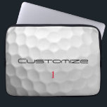 Golfball mit Personalisiertem Text und Nummer Laptopschutzhülle<br><div class="desc">Passen Sie dieses Bild mit Text und Nummer Ihrer Wahl an. Einzigartiges Design für den lässigen Golfer zum beruflichen im Herzen. Einzigartig und elegant,  wird dies sicherlich Ihre Golffreunde beim nächsten Turnier beeindrucken.</div>