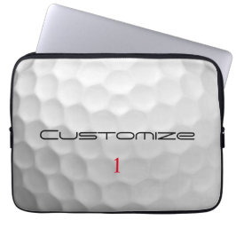 Golfball mit Personalisiertem Text und Nummer Laptopschutzhülle