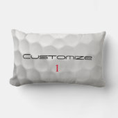 Golfball mit Personalisiertem Text und Nummer Lendenkissen (Vorderseite)