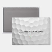 Golfball mit Personalisiertem Text und Nummer Magnet (Vorderseite/Rückseite)