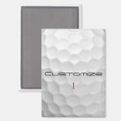 Golfball mit Personalisiertem Text und Nummer Magnet (Vorderseite/Rückseite)