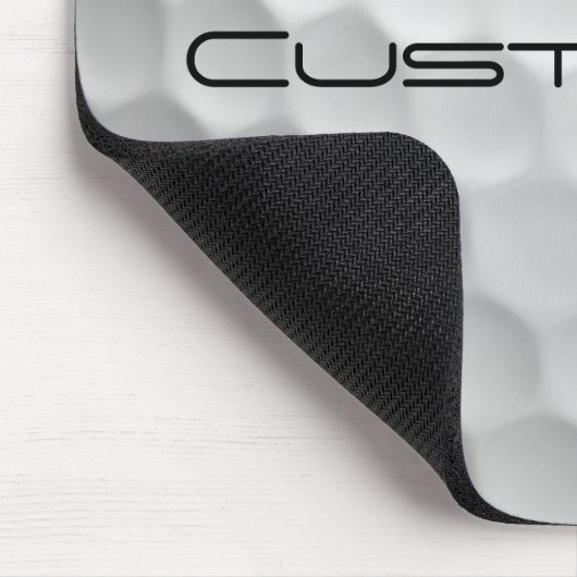 Golfball mit Personalisiertem Text und Nummer Mousepad (Ecke)