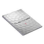 Golfball mit Personalisiertem Text und Nummer Notizblock (Rechte Seite)
