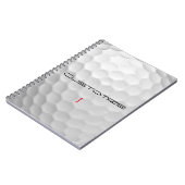 Golfball mit Personalisiertem Text und Nummer Notizblock (Linke Seite)