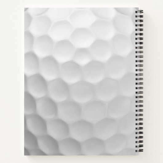 Golfball mit Personalisiertem Text und Nummer Notizblock (Rückseite)