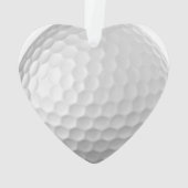 Golfball mit Personalisiertem Text und Nummer Ornament (Rückseite)
