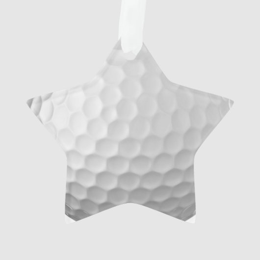 Golfball mit Personalisiertem Text und Nummer Ornament (Rückseite)