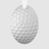 Golfball mit Personalisiertem Text und Nummer Ornament (Rückseite)
