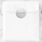 Golfball mit Personalisiertem Text und Nummer Runder Aufkleber (Tasche)