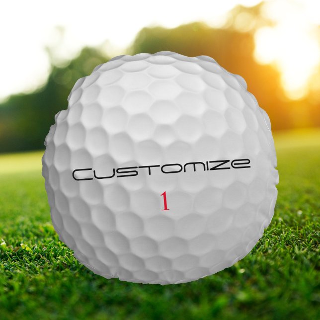 Golfball mit Personalisiertem Text und Nummer Rundes Kissen (Von Creator hochgeladen)