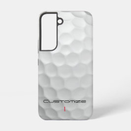 Golfball mit Personalisiertem Text und Nummer Samsung Galaxy Hülle