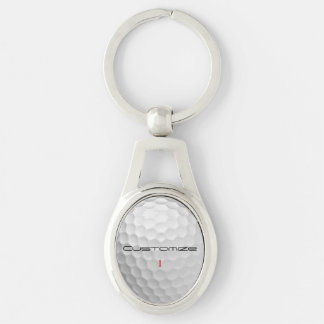 Golfball mit Personalisiertem Text und Nummer Schlüsselanhänger