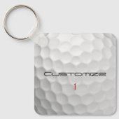 Golfball mit Personalisiertem Text und Nummer Schlüsselanhänger (Vorderseite)